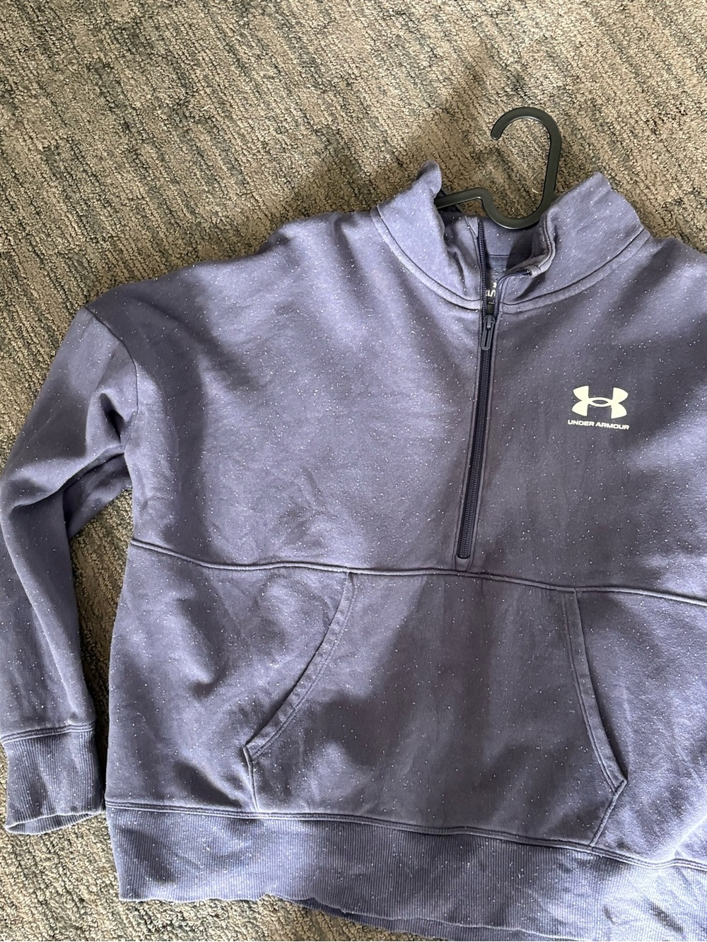 Under Armour Women's Speckled Navy Quarter-Zip Pullover